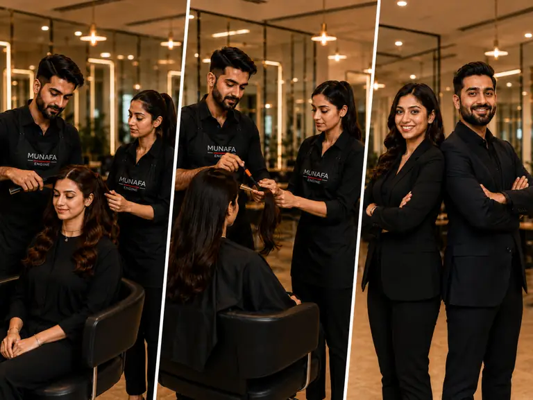 Three stages of an artist's salon career
